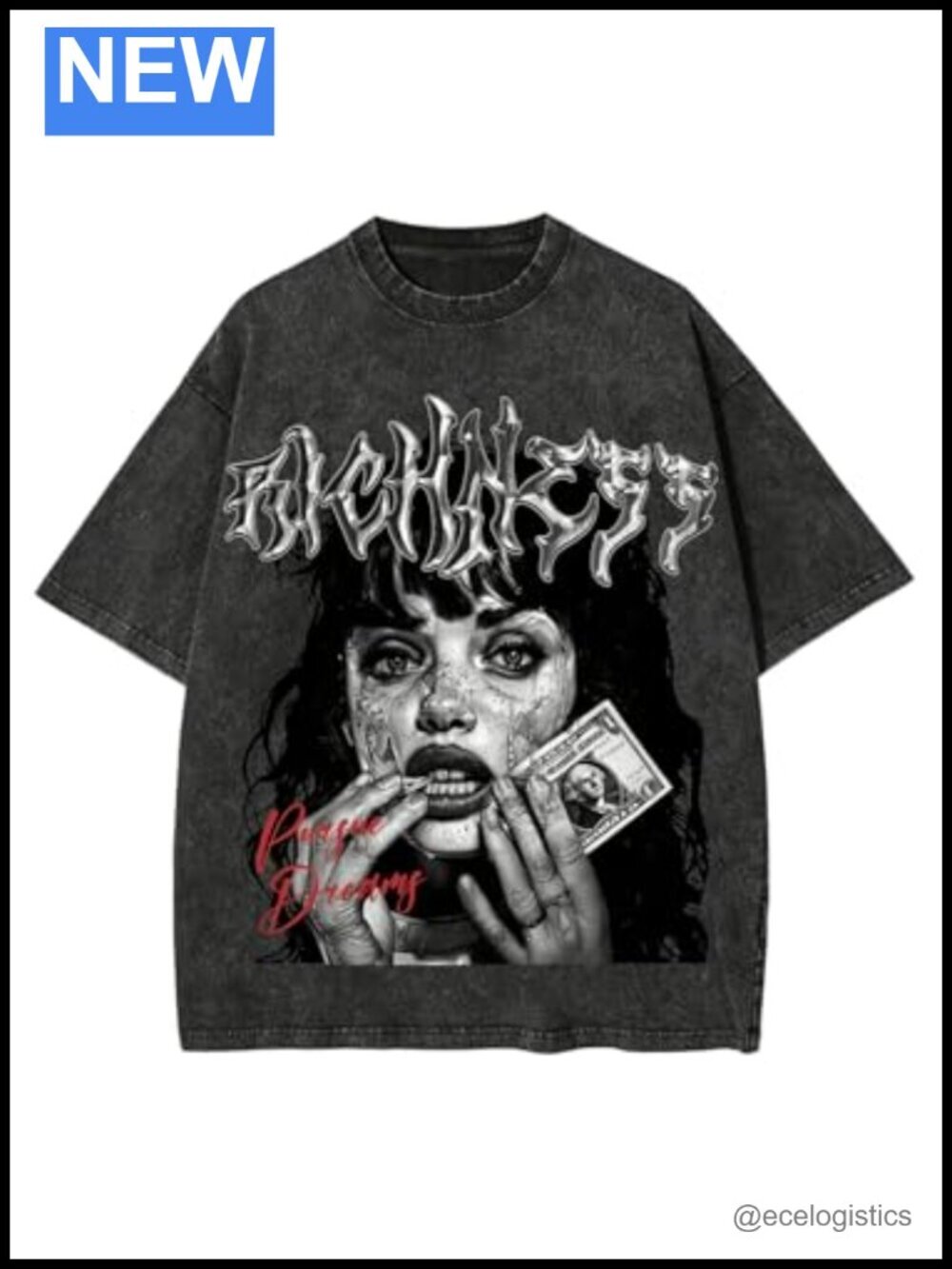 Men's Graphic Tee - Soft Vintage Washed Loose Fit T-Shirt